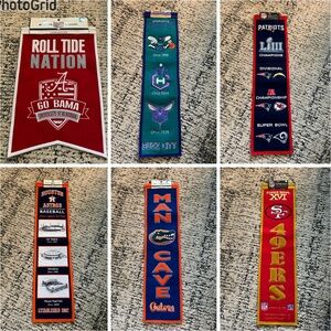 Sport city winning streak embroidered banners